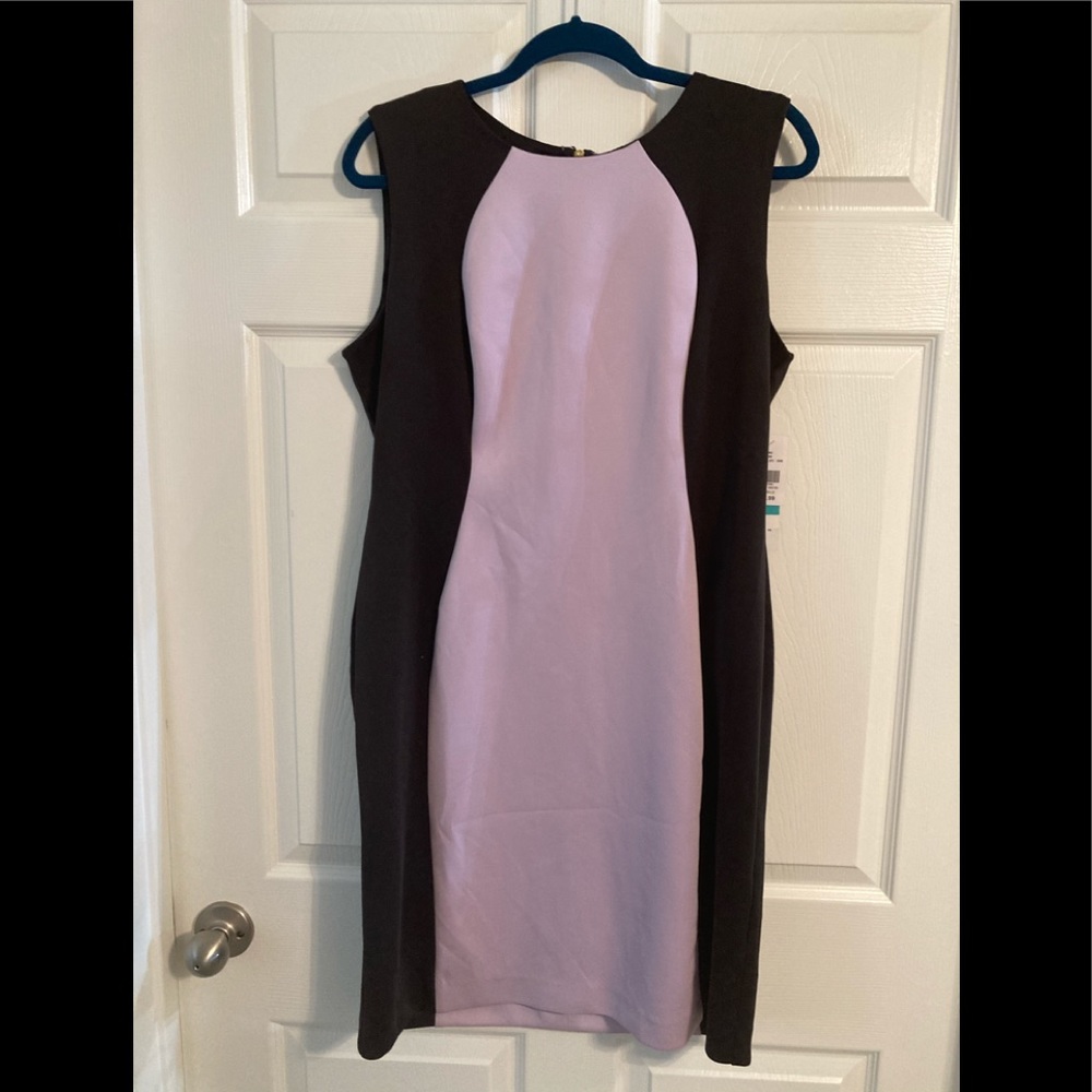2 for $18- R&M Richards 16 black and lilac scuba dress